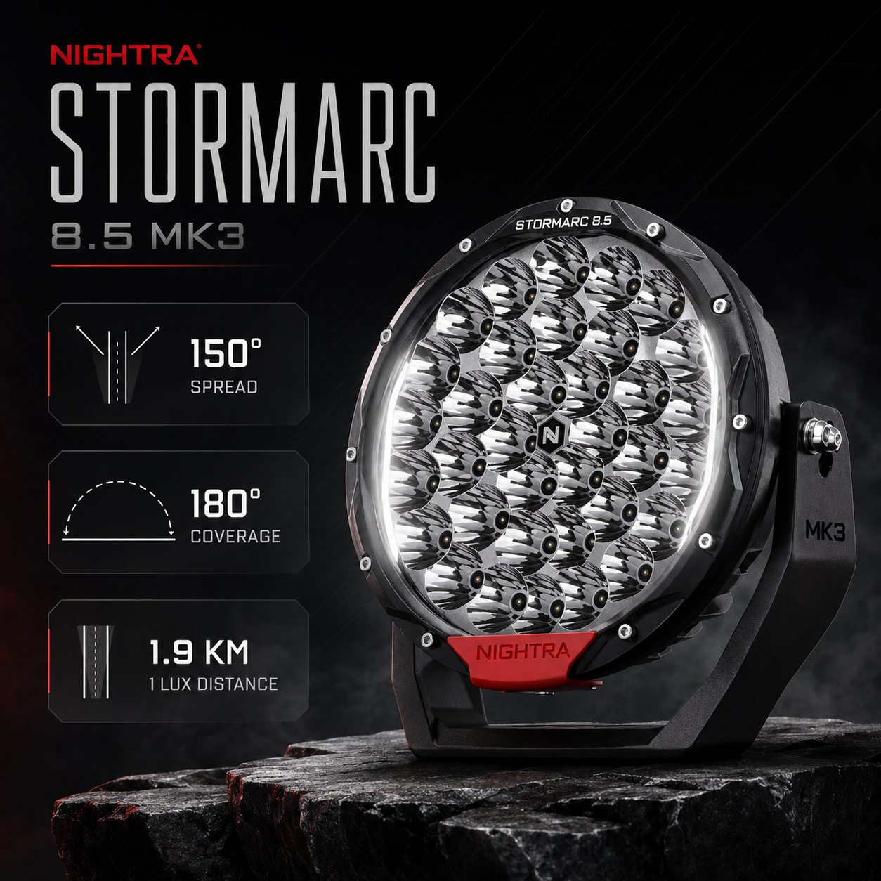 NIGHTRA StormArc 8.5" Mk3 - LED Driving Lights